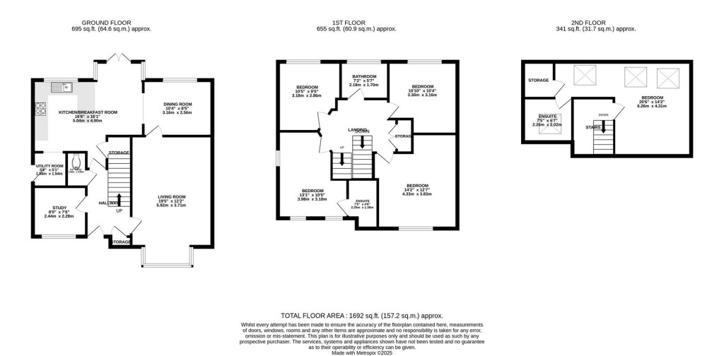 Floorplans For Lydden Close, Burton Latimer