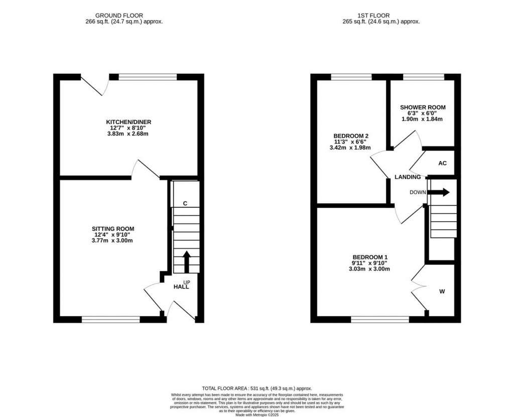 Floorplans For Diana Way, Burton Latimer