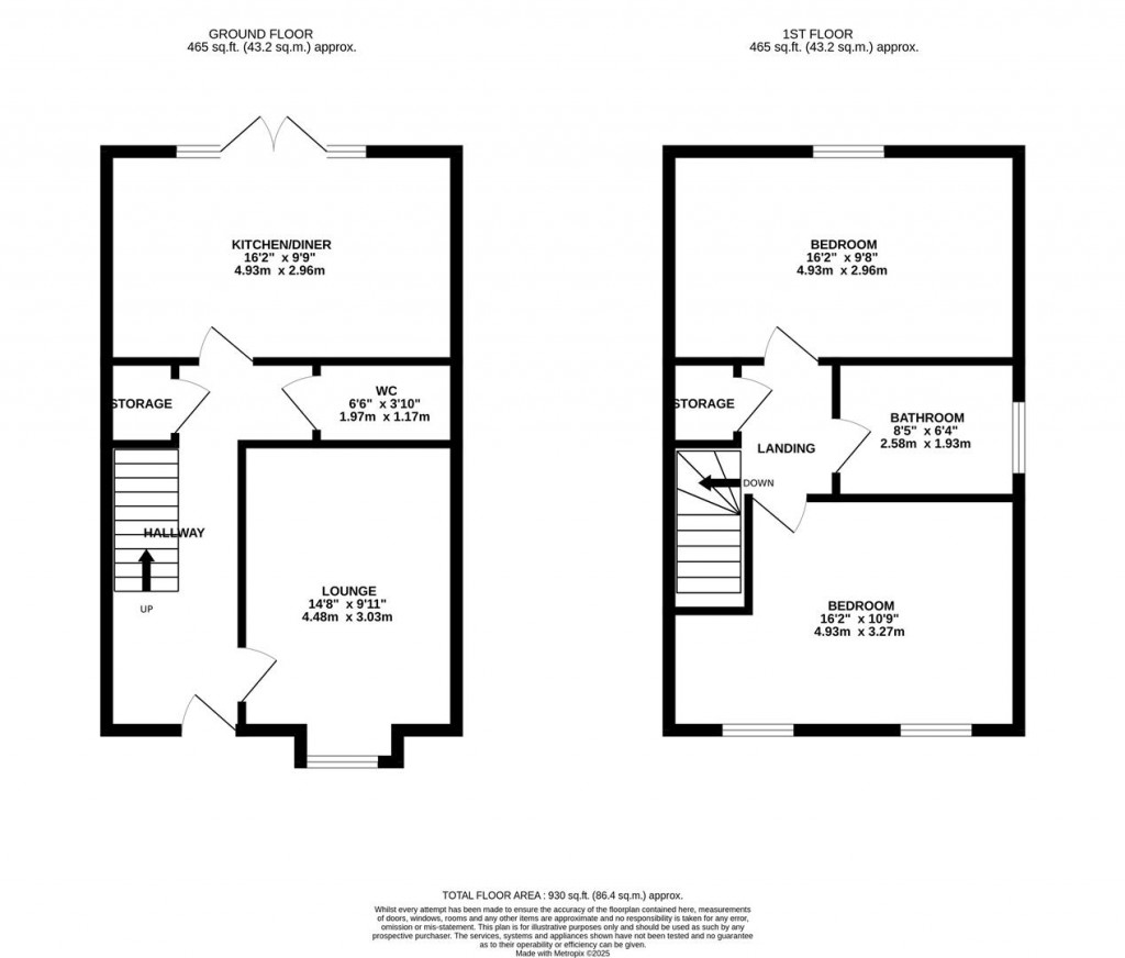 Floorplans For Hayway, Off Honeysuckle Way, Raunds