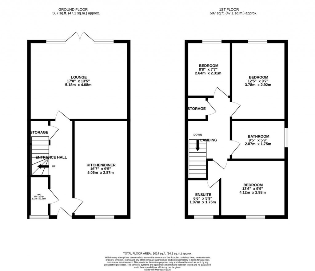 Floorplans For Hayway, Off Honeysuckle Way, Raunds