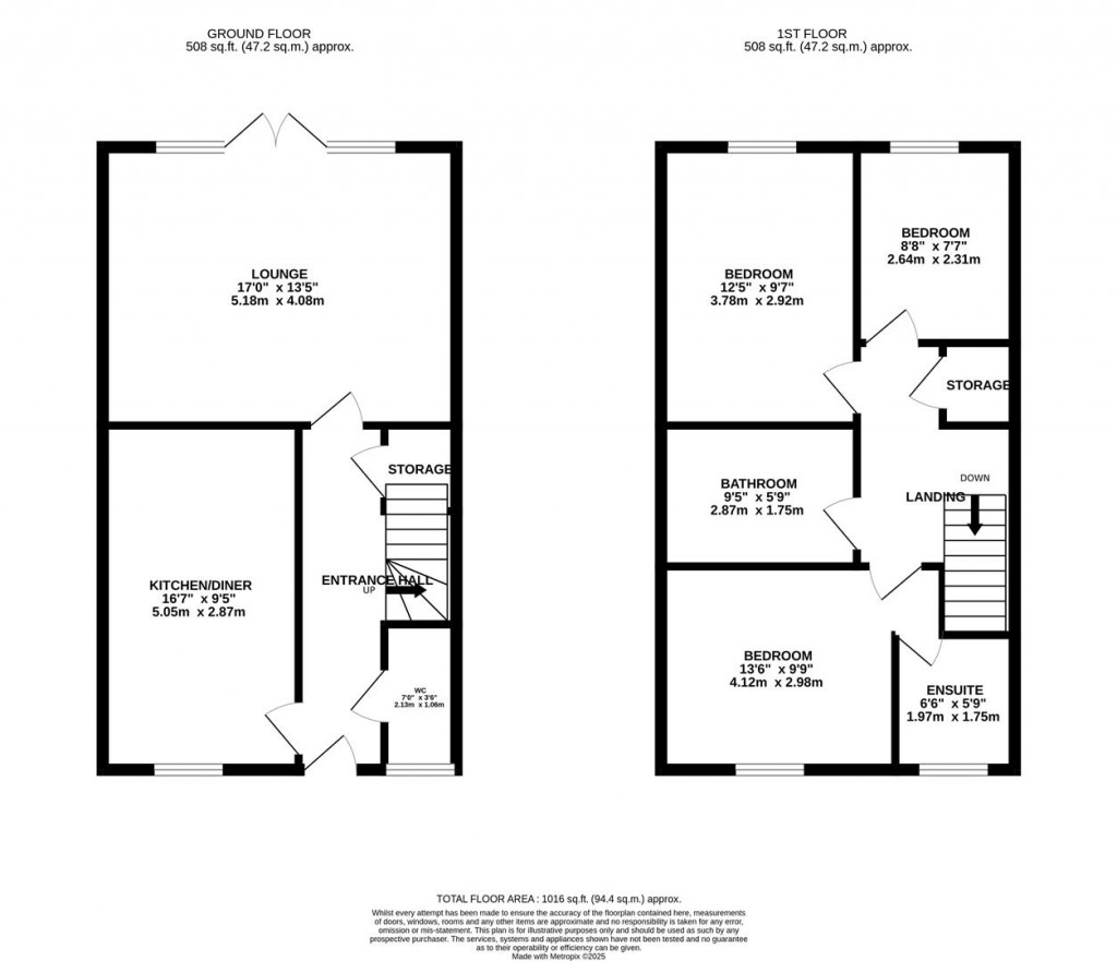 Floorplans For Hayway, Off Honeysuckle Way, Raunds