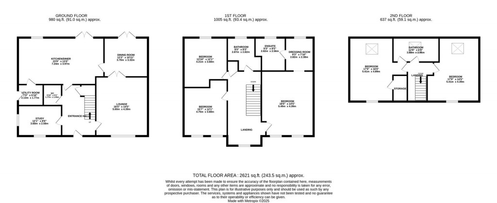 Floorplans For Prospero Drive, Wellingborough