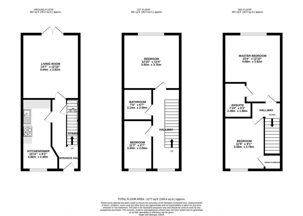 Floorplans For Conyger Close, Great Oakley, Corby