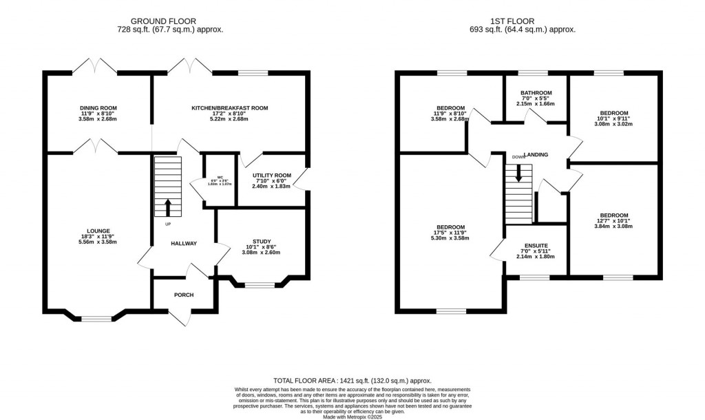 Floorplans For Yaffle Crescent, Desborough