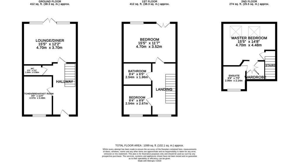 Floorplans For Barnwell Close, Burton Latimer