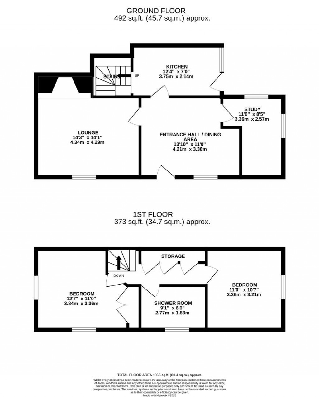 Floorplans For High Street, Podington,