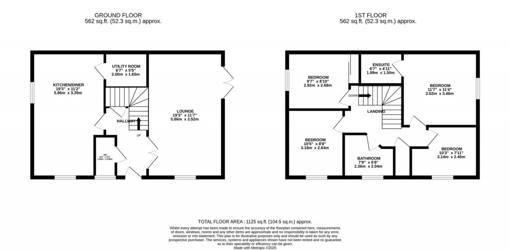 Floorplans For Clarendon Close., Little Stanion, Corby