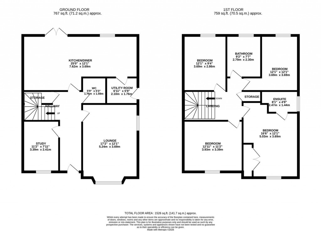 Floorplans For Coleridge Way, Market Harborough
