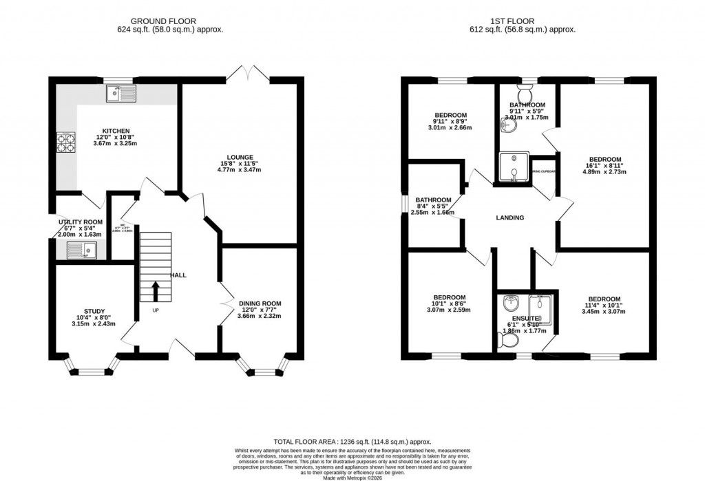Floorplans For Lark Close, Corby