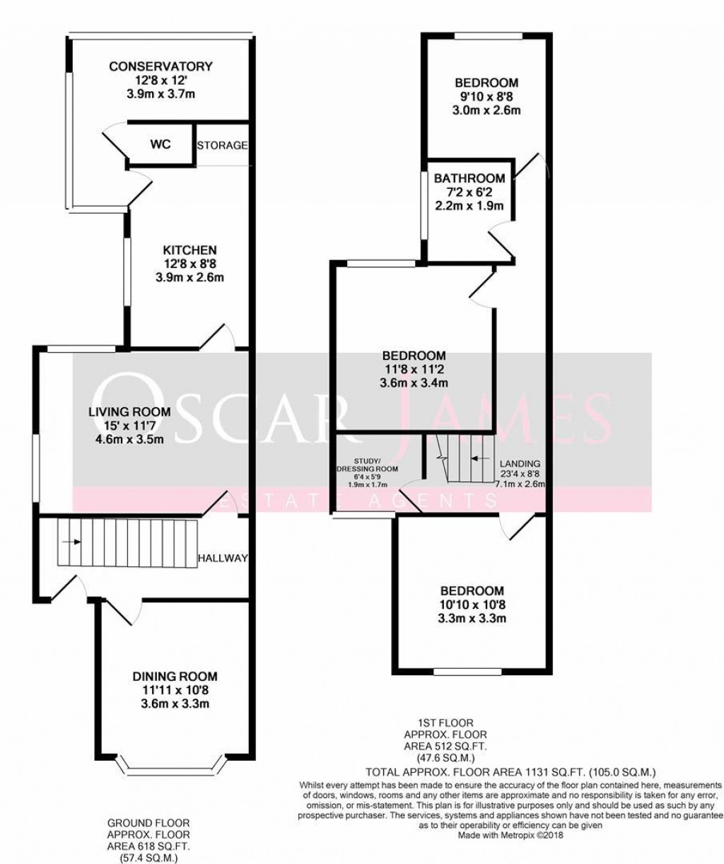 Floorplans For Blandford Avenue, Kettering