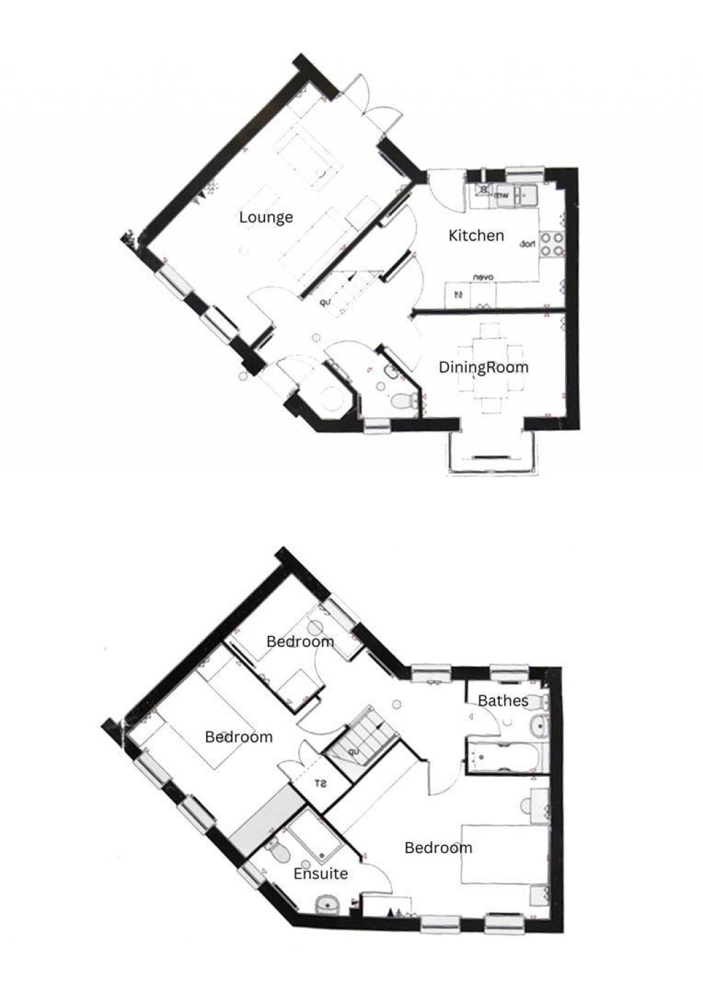 Floorplans For Peveril Street, Barton Seagrave