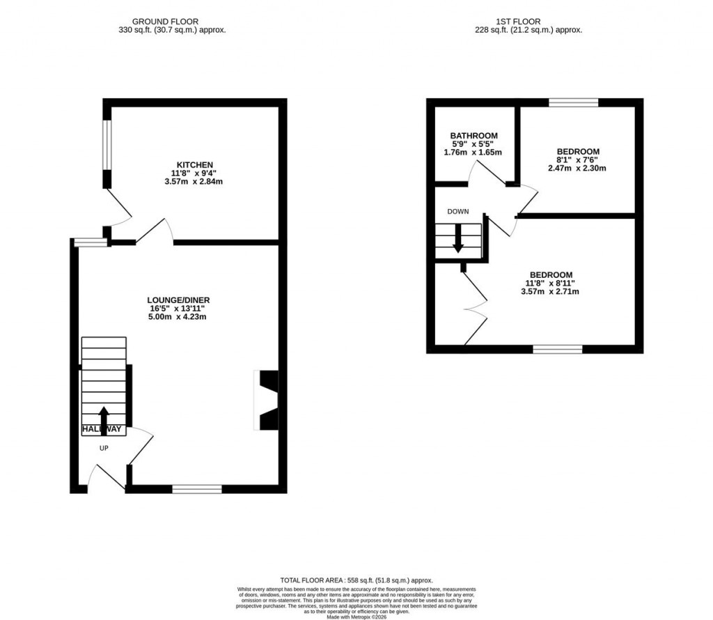 Floorplans For High Street, Titchmarsh, Kettering