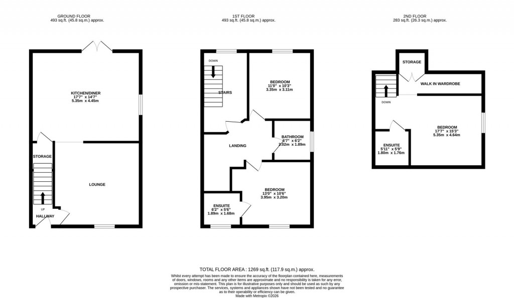 Floorplans For London Road, Priors Hall