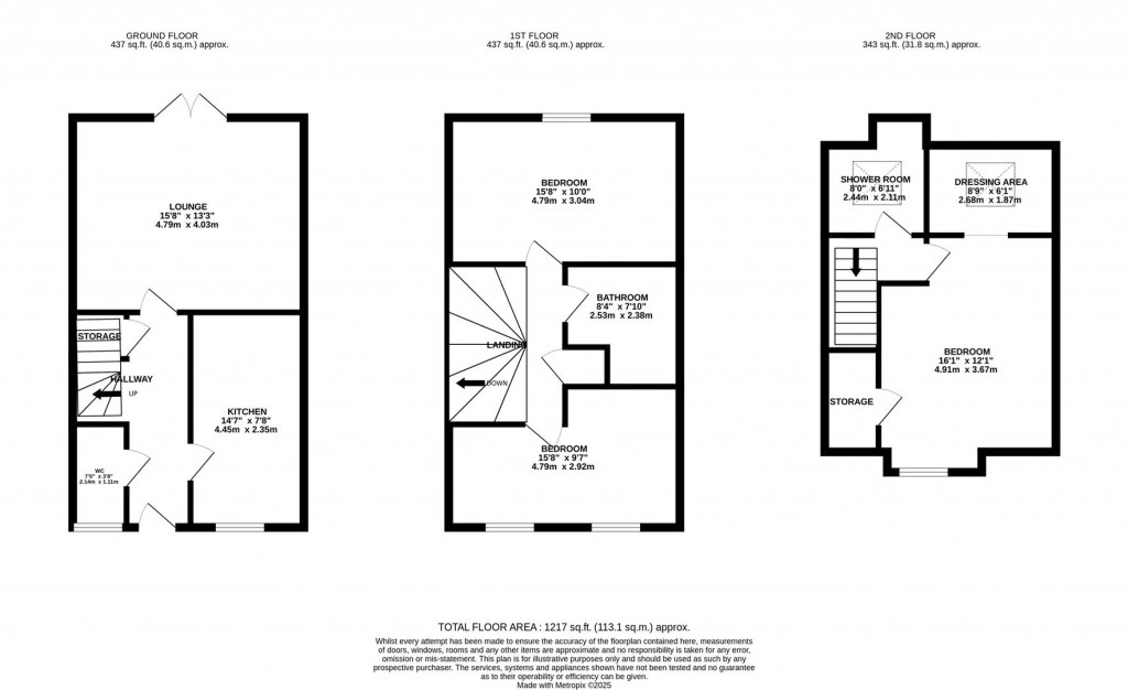 Floorplans For Pentelow Way, Raunds