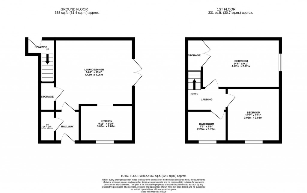 Floorplans For Slough Close, Corby