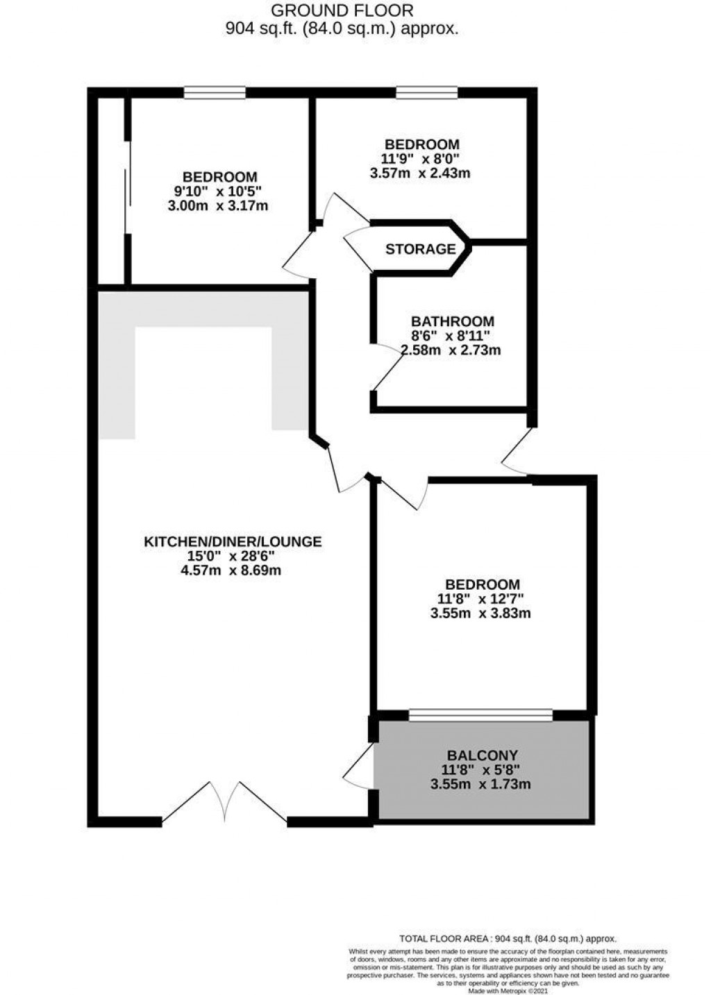 Floorplans For Bridewell Lane, Kettering