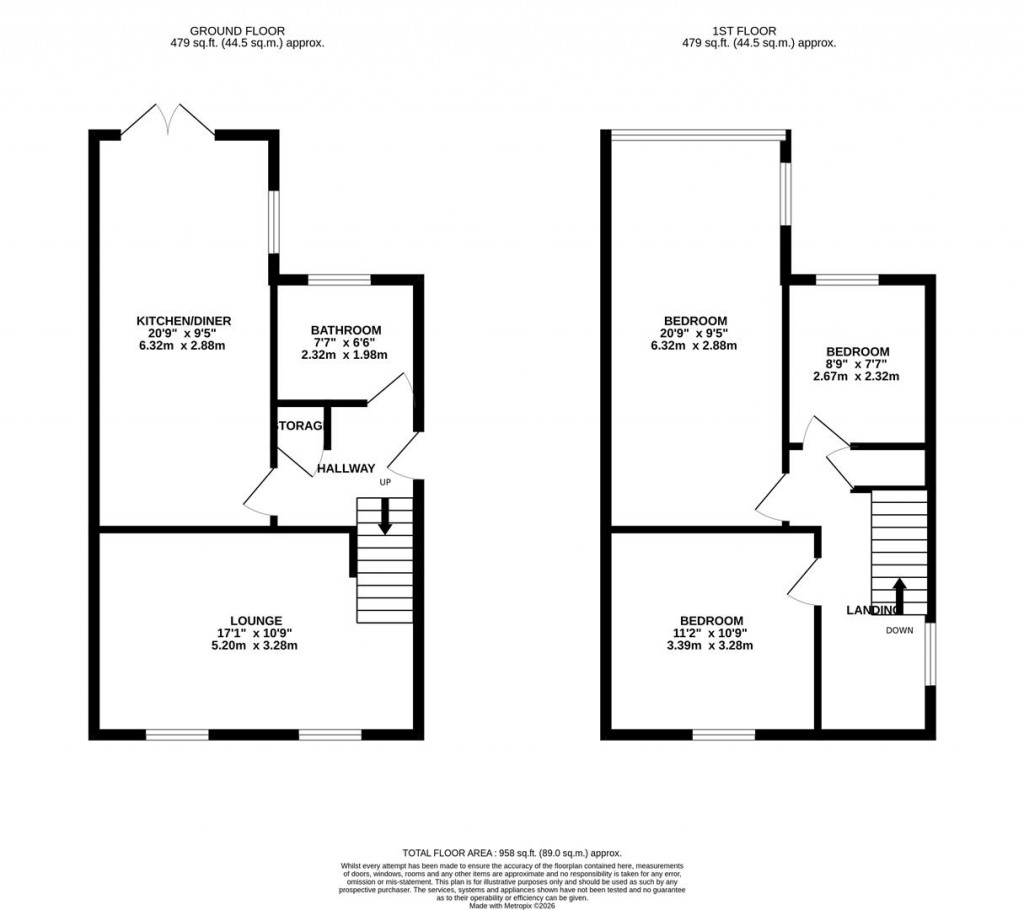 Floorplans For Arden Close, Market Harborough