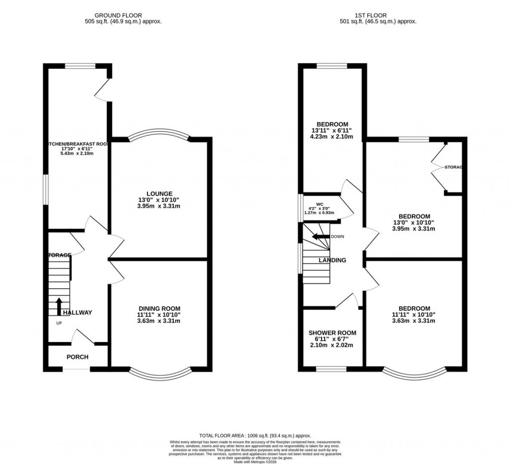 Floorplans For Whitney Road, Burton Latimer