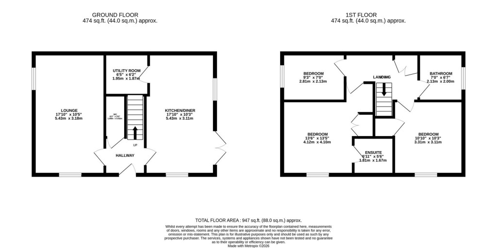 Floorplans For Bush Road, Kibworth Harcourt