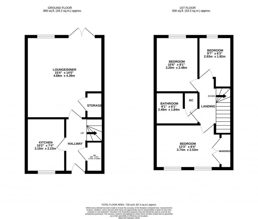 Floorplans For Virginia Crescent, Burton Latimer