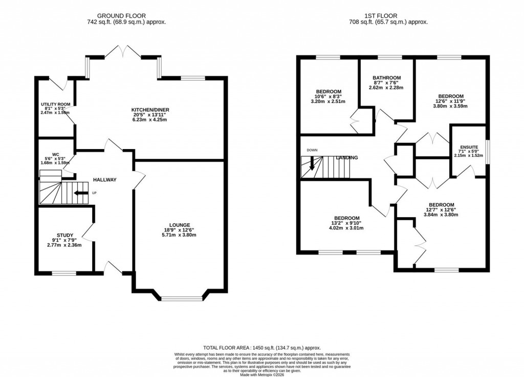 Floorplans For Cherry Tree Drive, Market Harborough