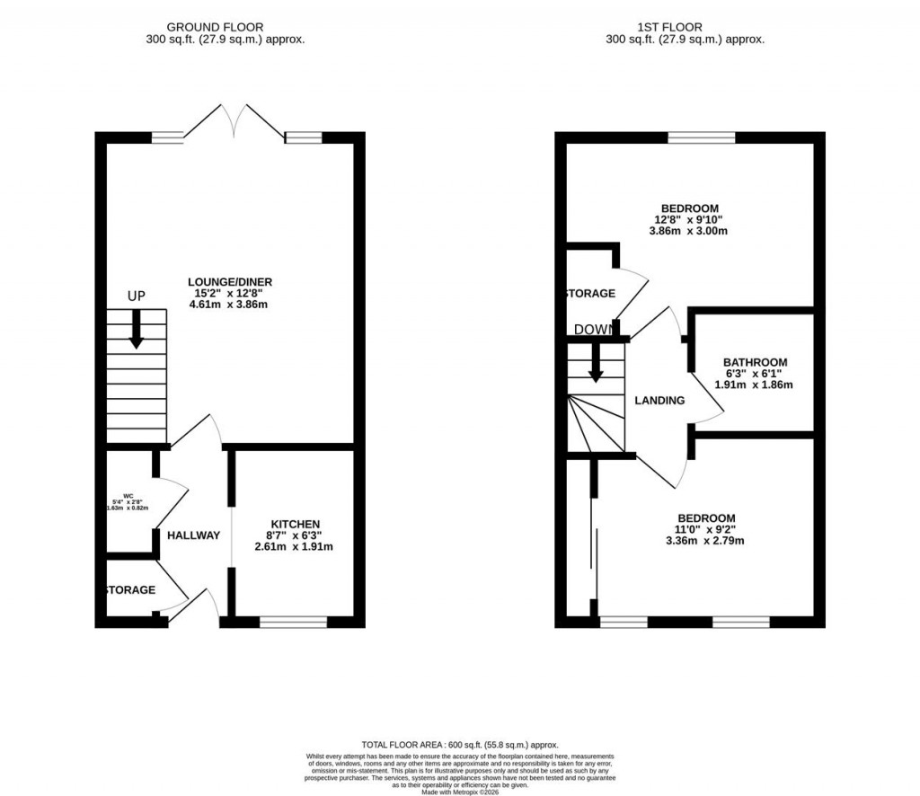 Floorplans For Grimsthorpe Avenue, Barton Seagrave
