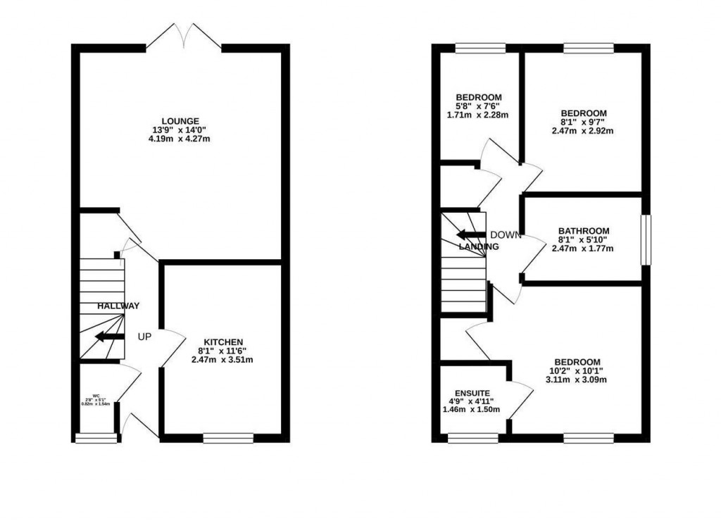 Floorplans For Goodwood Close, Corby