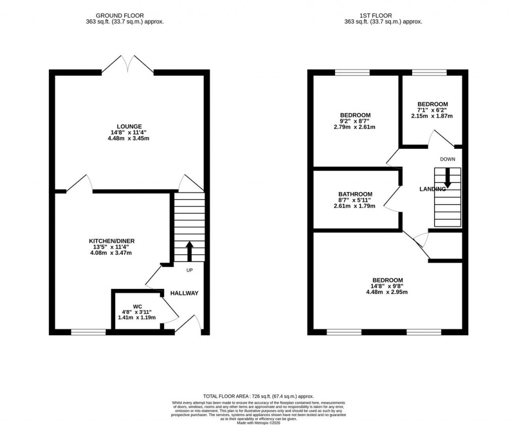 Floorplans For Oak Wood Drive, Corby