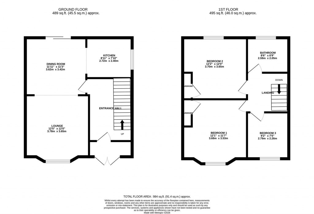 Floorplans For Gloucester Avenue, Northampton