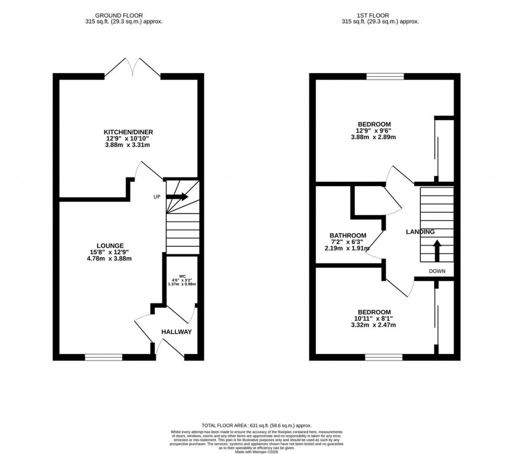 Floorplans For South Hill Lane, Wellingborough