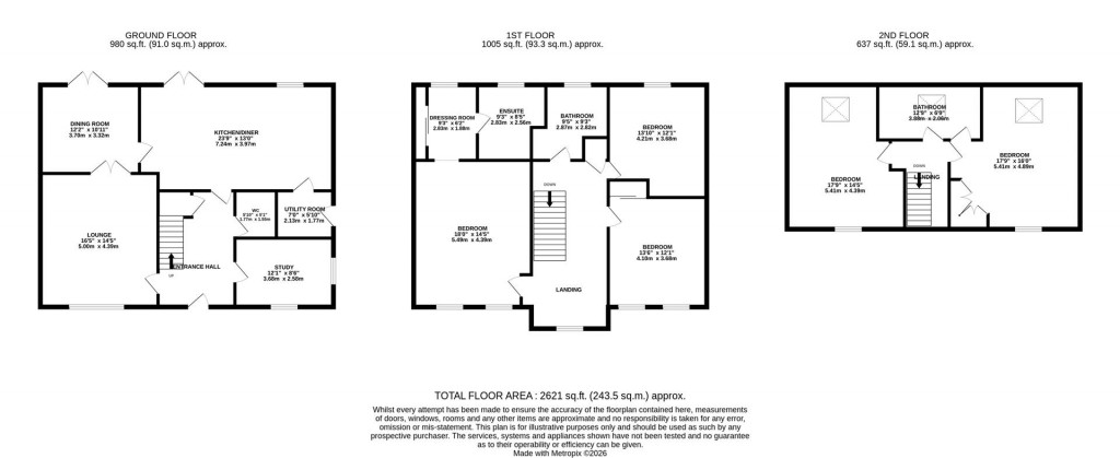 Floorplans For Prospero Drive, Wellingborough