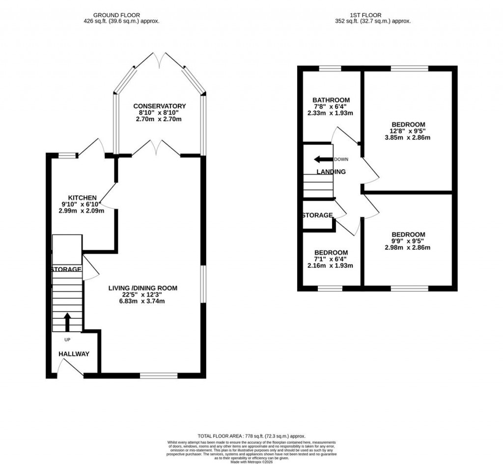 Floorplans For Leicester Close, Kettering