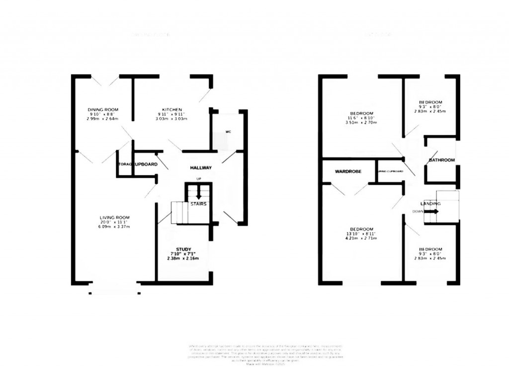 Floorplans For Spring Gardens, Earls Barton, Northampton