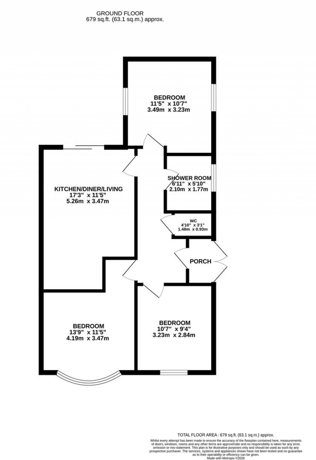 Floorplans For Tann Road, Finedon, Wellingborough