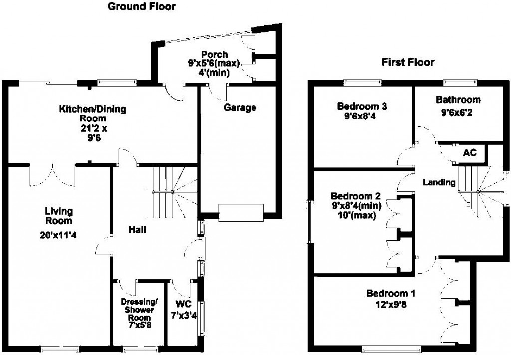 Floorplans For Glyndebourne Gardens, Corby