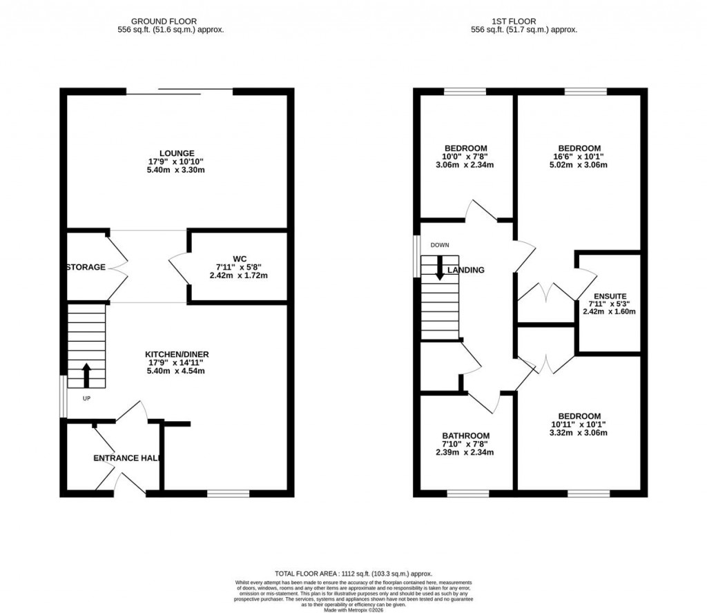 Floorplans For Ferndale Close, Finedon