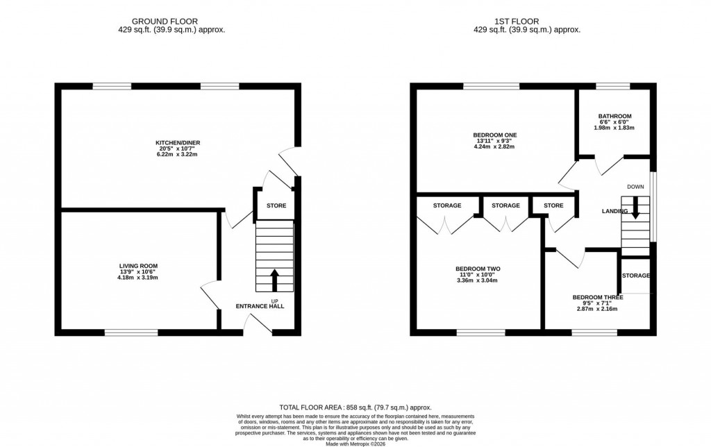 Floorplans For Dryden Way, Corby