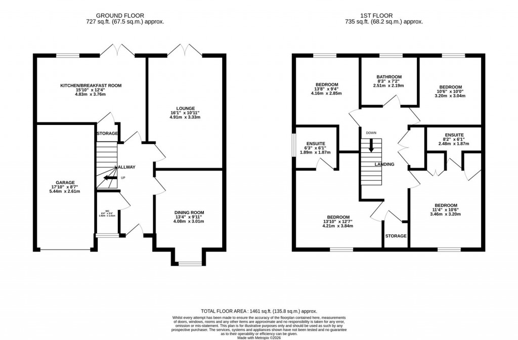 Floorplans For Virginia Crescent, Burton Latimer
