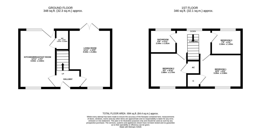 Floorplans For Wilton Road, Kettering