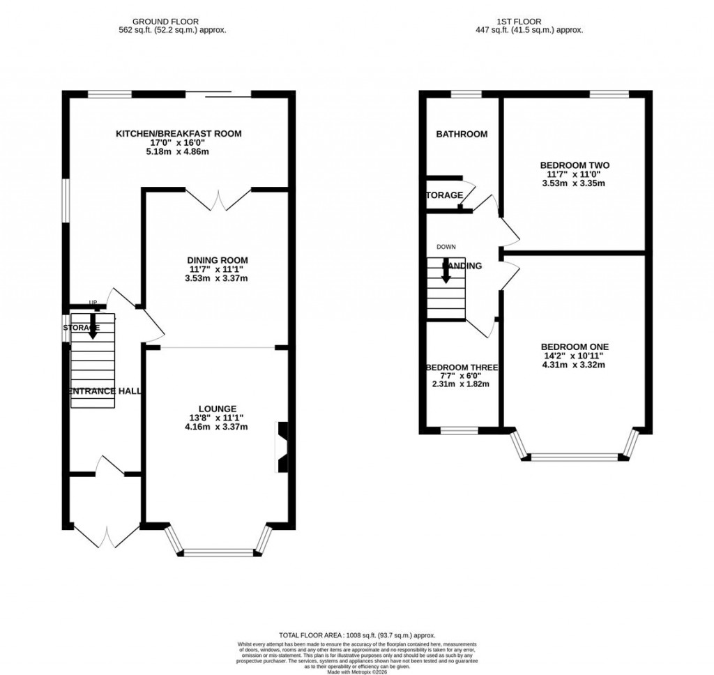 Floorplans For Third Avenue, Wellingborough