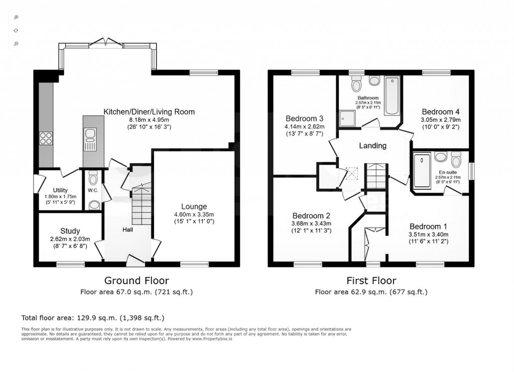 Floorplans For Coleridge Way, Market Harborough