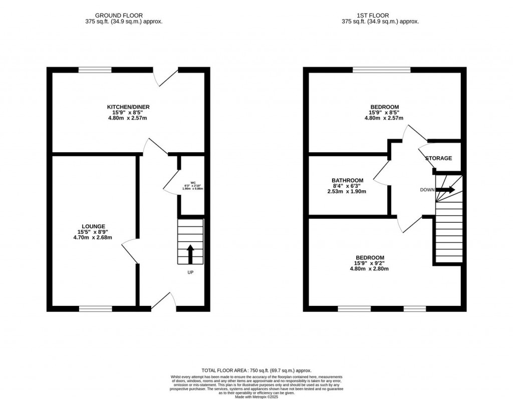 Floorplans For North End, Hallaton, Market Harborough