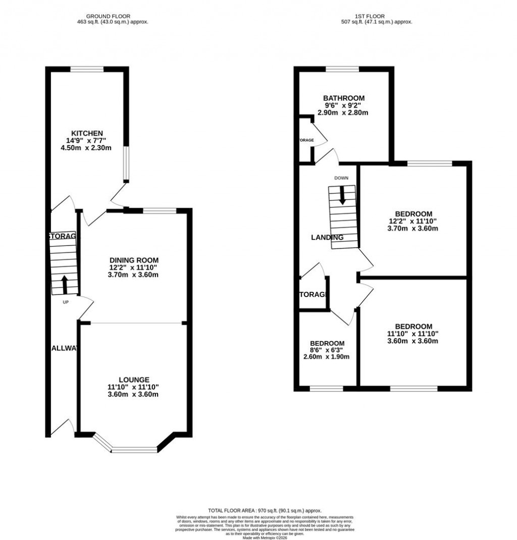 Floorplans For William Street, Kettering