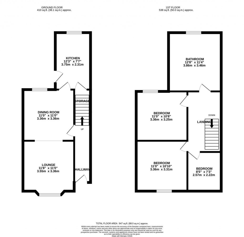 Floorplans For Mill Road, Kettering