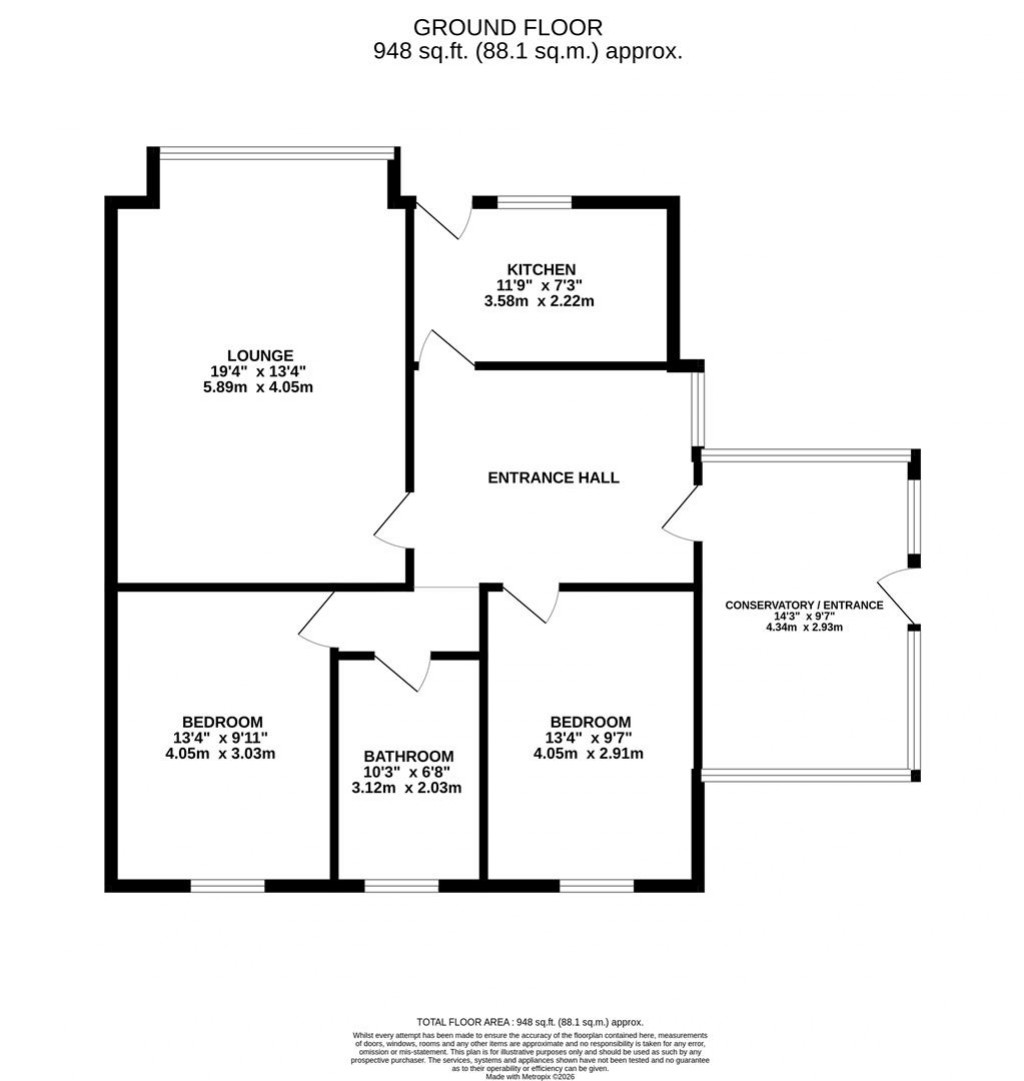 Floorplans For Severn Way, Kettering