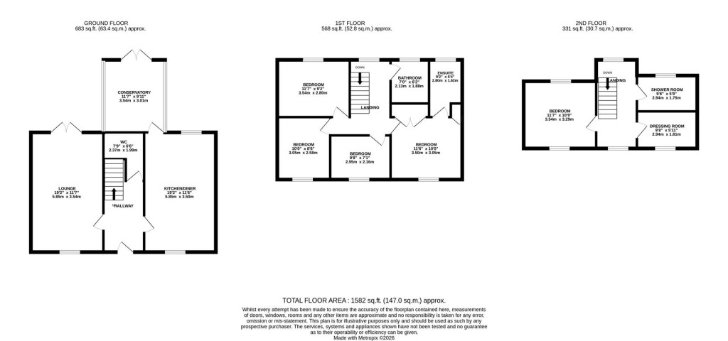 Floorplans For Sunningdale Drive, Rushden