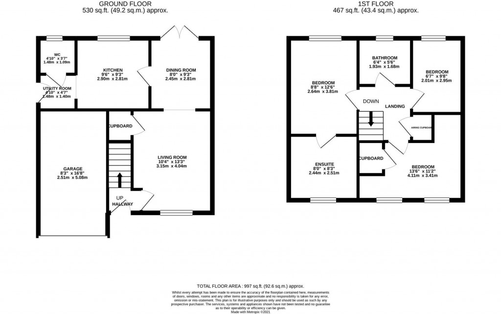 Floorplans For Grant Close, Kettering