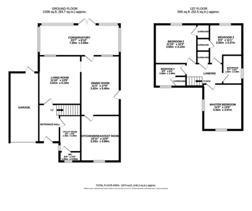 Floorplans For Davis Close, Rothwell, Kettering