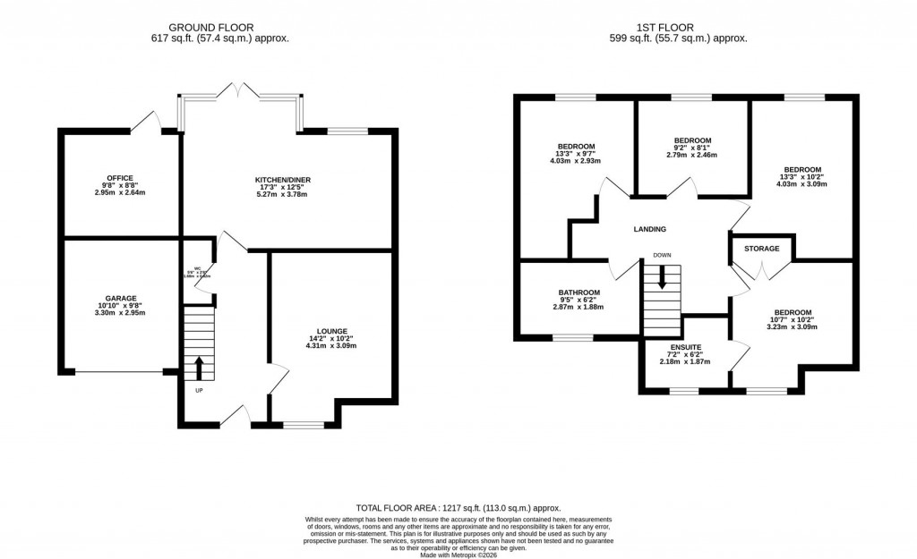 Floorplans For Virginia Crescent, Burton Latimer