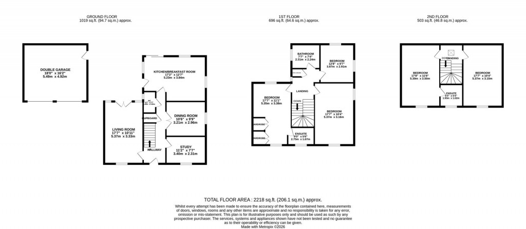 Floorplans For Chedington Close, Barton Seagrave
